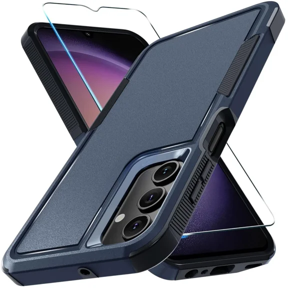 Starshop Samsung Galaxy S26 Ultra Case Phone Cover Shockproof Case With Glass Screen - Blue