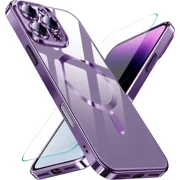 Starshop iPhone 17E Case, Dustproof Phone Cover Shockproof With Screen - Purple