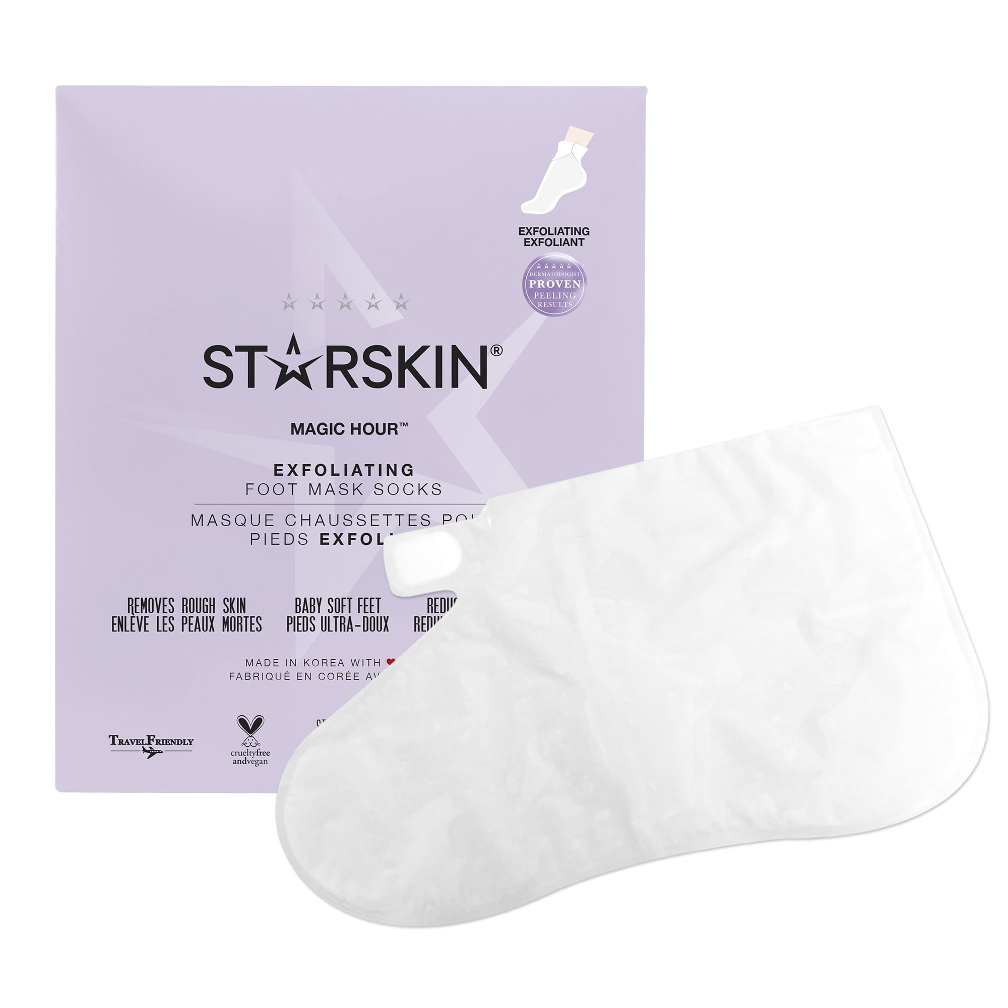 Starskin Magic Hour Exfoliating Foot Mask Socks, 1.7 oz