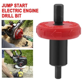 Start Drill Bit Engine Adapter for Handheld Equipment, CRV+ Plastic, Eliminates Manual Pull Starts for Easy Use with Trimmers and Blowers As show
