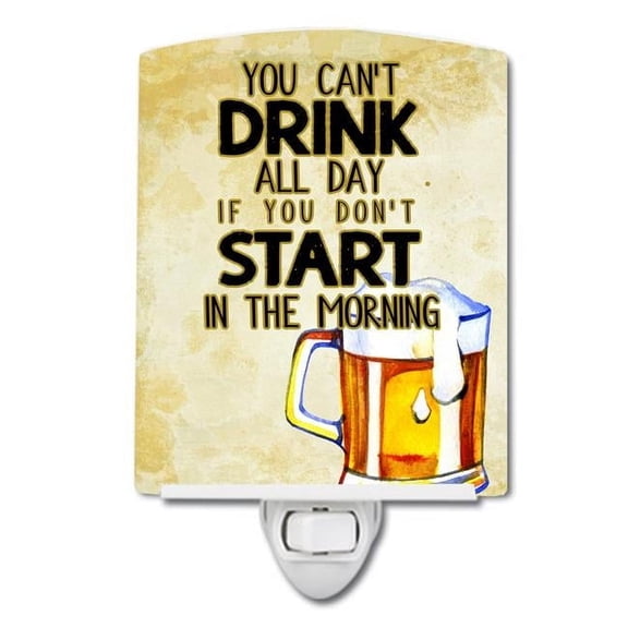 Start Drinking in the Morning Beer Ceramic Night Light