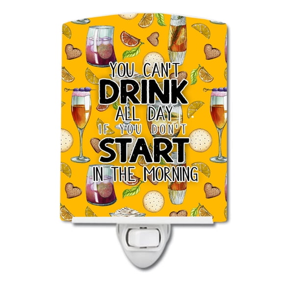 Start Drinking in the Morning Ceramic Night Light