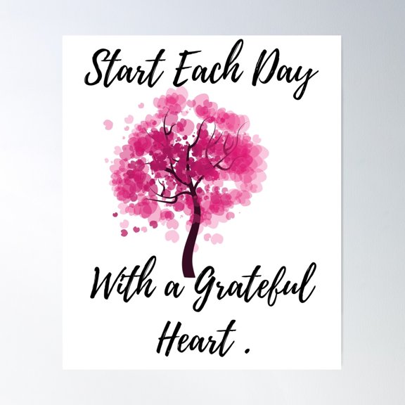 Start Each Day Poster Wall Art, Modern Wall Decor For Living Room Bedroom, 12x18 UNFRAMED