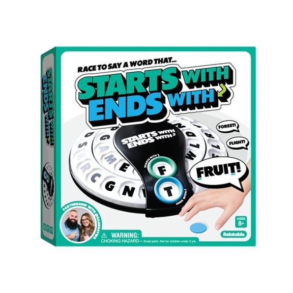 Start With Ends With Game, Interactive Word Association Game, Fast-Paced Letter Matching Game for Building Vocabulary & Quick Thinking for Game Night, Family Fun