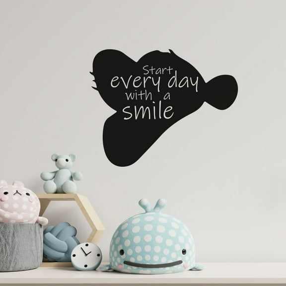 Start Every Day With A Smile Winnie The Pooh Character Tigger Silhouette Vinyl Wall Sticker Wall Decal Art Décor Home Room Kids Room Boys Girls Room Pooh Lover Living Room Decoration Size(18x20 inch)