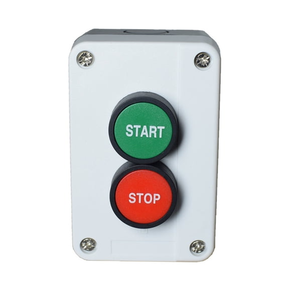 Start Stop Button Box Ip65 Rated Waterproof Abs Housing Dual Switch 10A 400V For Industrial Automation Equipment