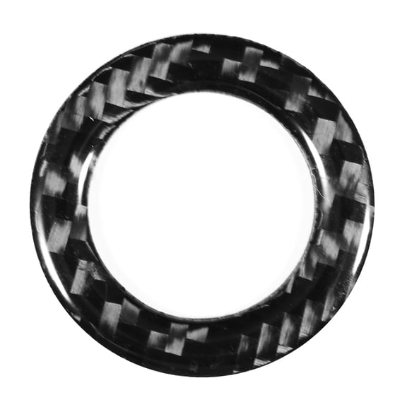 Start Stop Button Sticker, Weather Proof Self Adhesive Real Carbon Fiber Engine Start Button Cover  For Car