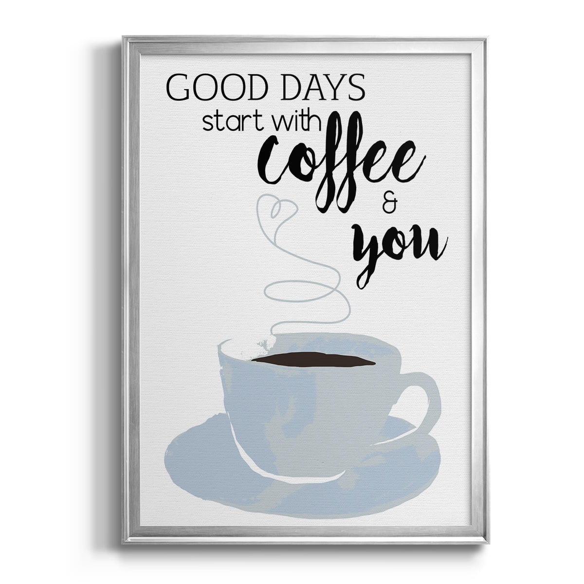 Start With Coffee & You Premium Framed Print - Ready to Hang