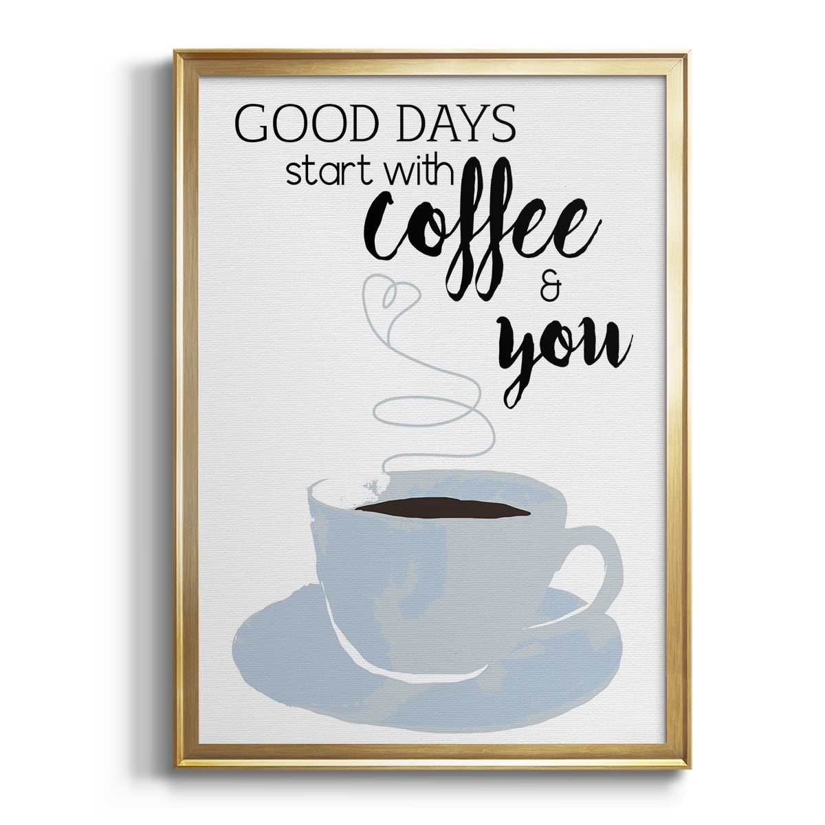 Start With Coffee & You Premium Framed Print - Ready to Hang