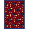 thumbnail image 1 of Start Your Engines Red 7 ft.8 in. x 10 ft.9 in.  WearOn Nylon Machine Tufted- Cut Pile Just for Kids Rug, 1 of 1