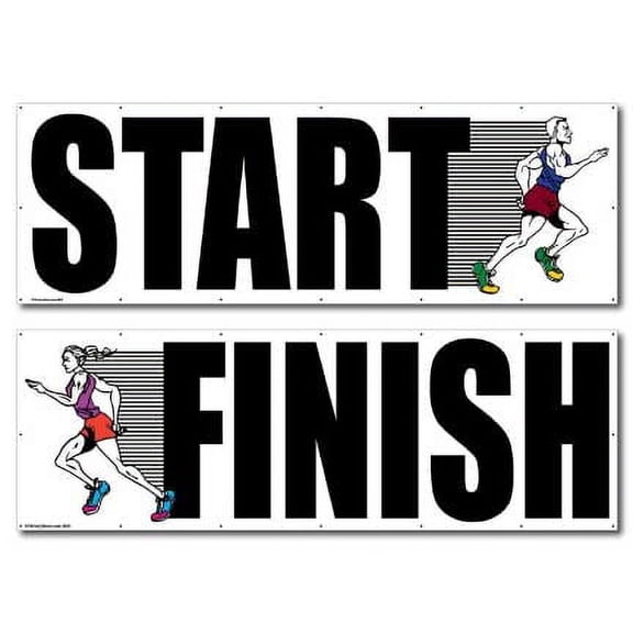 Start and Finish with Runners - Full Color Vinyl Banner Set of 2