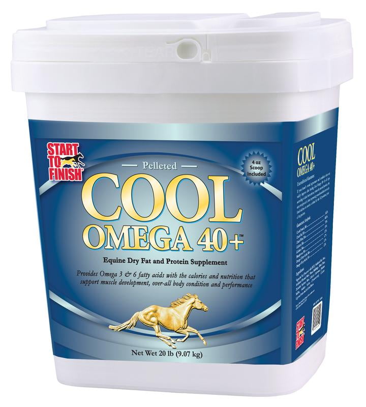 Start to Finish Cool Omega 40 Equine Dry Fat and Protein Supplement, Pelleted, 20 lbs