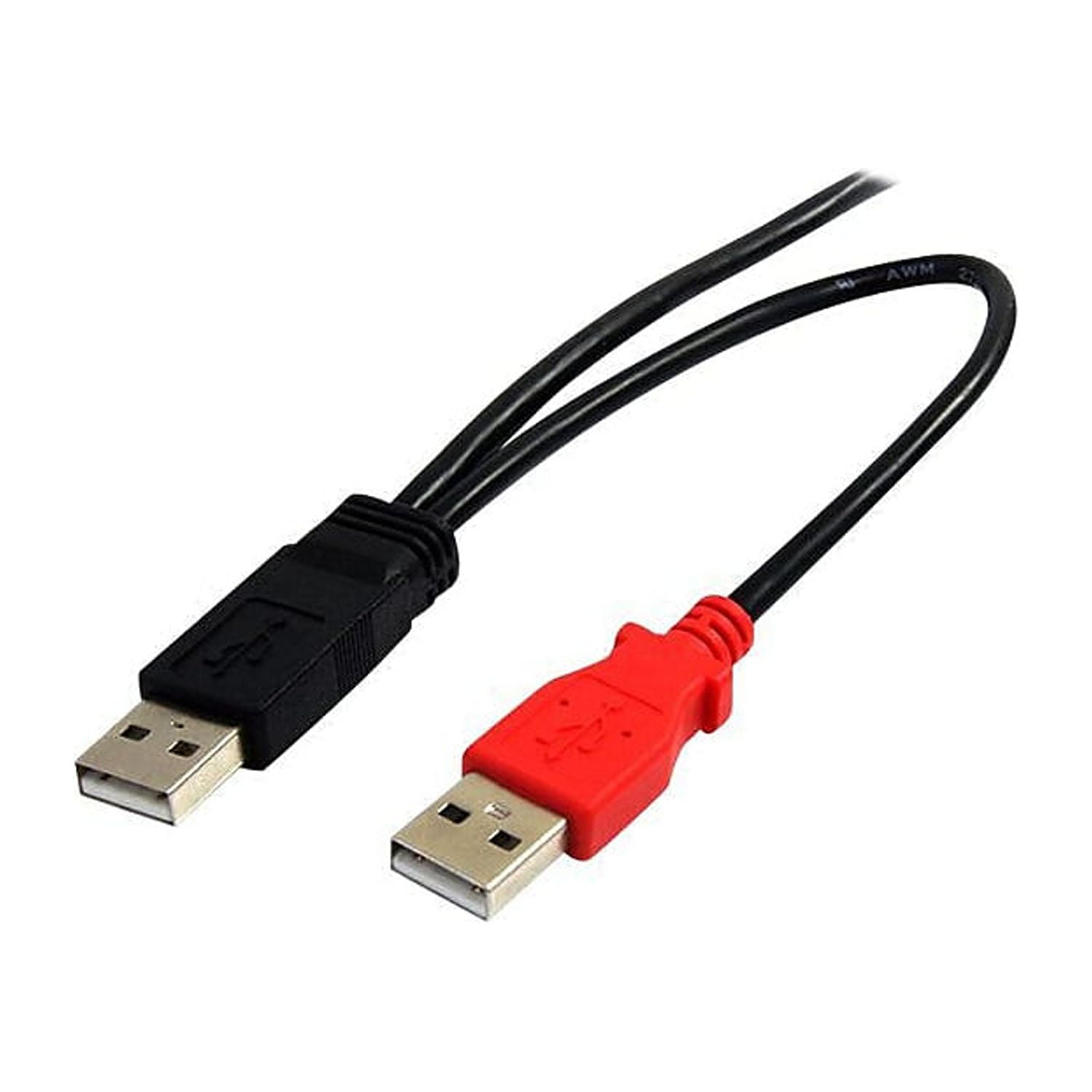 Dual USB 3.0 Type A to Micro-B USB Y Shape High Speed Cable for External  Hard Drives/Seagate/Toshiba/WD/Hitachi/Samsung/Wii-U/Note 3 (21 Inches) 