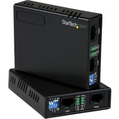 Startech 10/100 VDSL2 Ethernet Extender Kit over Single Pair Wire - 1km - 2 x 10/100Base-TX, 2 x VDSL