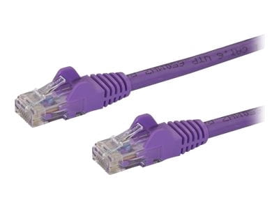 StarTech 100ft CAT6 Ethernet Cable - Purple CAT 6 Gigabit Ethernet Wire -250Mhz 100W PoE RJ45 UTP Network Patch Cord Snagless with Strain Relief (N6PATCH100PL)