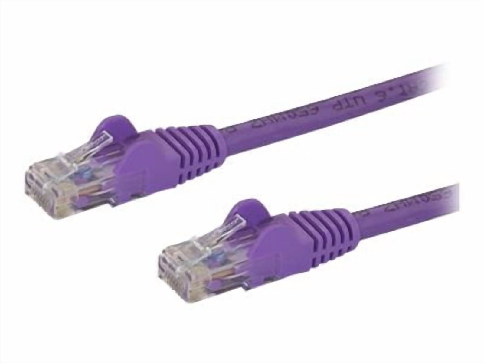 StarTech 150ft CAT6 Ethernet Cable - Purple CAT 6 Gigabit Ethernet Wire -250Mhz 100W PoE RJ45 UTP Network Patch Cord Snagless with Strain Relief (N6PATCH150PL)