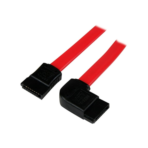 Startech 18in SATA to Left Side Angle SATA Serial ATA Cable - Straight to Left Side Angled SATA Cable 18 Inch