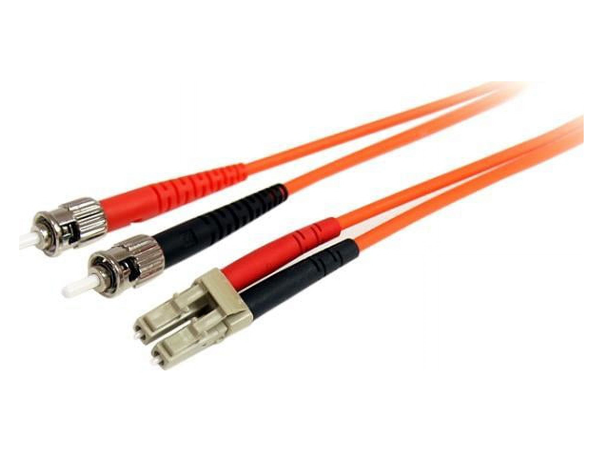 Startech 1m Fiber Optic Cable - Multimode Duplex 62.5/125 - LSZH - LC/ST - OM1 - LC to ST Fiber Patch Cable - LC Male Network - ST Male Network - 1m - Orange