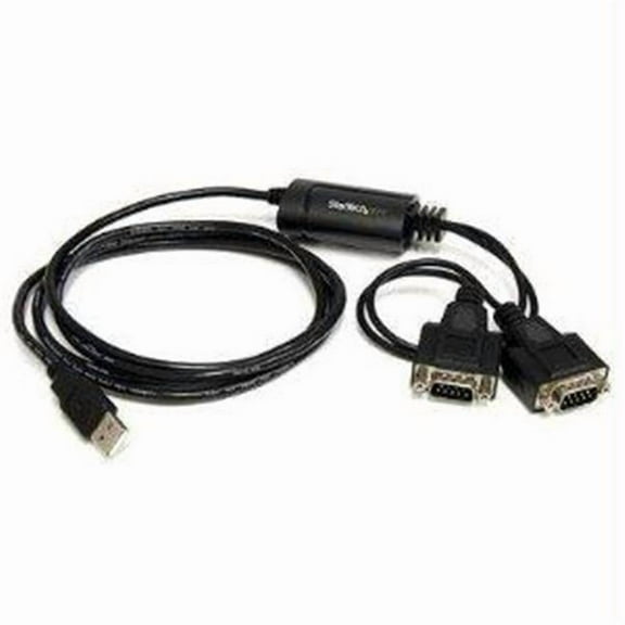 Startech 2 Port Ftdi Usb To Serial Rs232 Adapter Cable With Com Retention