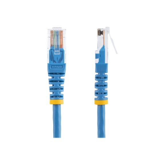 StarTech 20 ft Cat5e Blue Molded RJ45 UTP Cat 5e Patch Cable - 20ft Patch Cord - Category 5e - 20 ft - 1 x RJ-45 Network - 1 x RJ-45 Network - Blue