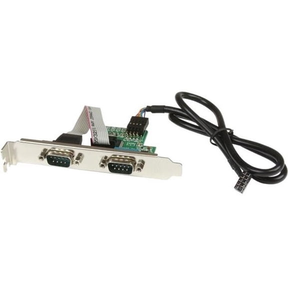 StarTech.com 24in Internal USB Motherboard Header to 2 Port Serial RS232 Adapter - DB-9 Male Serial - IDC Female Serial - 24