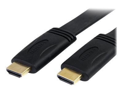 StarTech.com HDMIMM25FL 25 ft. Black Flat High Speed HDMI Cable with Ethernet Male to Male