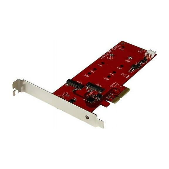 Startech 2x M.2 Ssd Controller Card - Pcie - Pci Express M.2 Sata Iii Controller - Ngff Card Adapter - 2 M.2serial Ata - Pci Express 2.0 X2 (pex2m2)