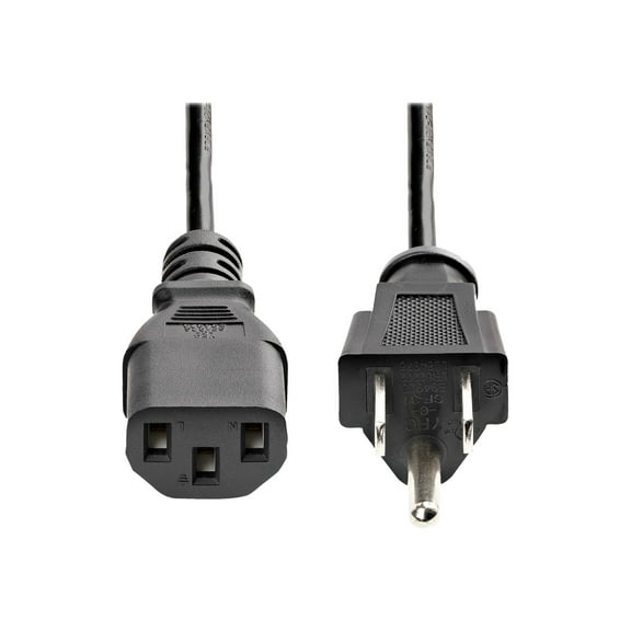 Startech 3 ft Standard Computer Power Cord - NEMA5-15P to C13 - 125V AC - 15A - 3ft
