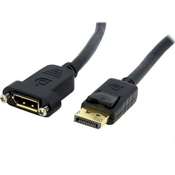 Startech 3Ft DisplayPort Panel Mount Cable - Black - 3ft