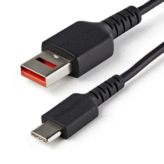 Startech.com 3ft (1m) Secure Cable, Type-a To Type-c Data Blocker -only Cable, No-data -only Cable For Phone/tablt, Data Blocking Protector Adapter Cable - 5v At 2.4a (12w Max) (usbschac1m) - Usb