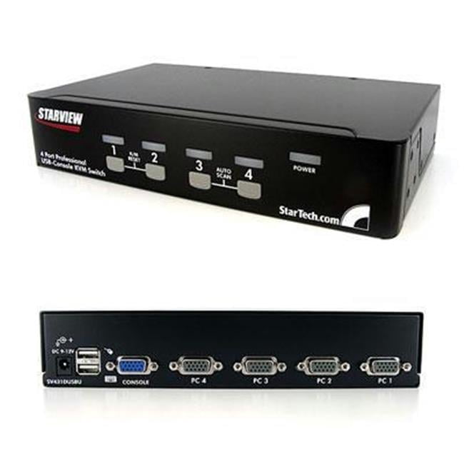 Startech  4 Port 1U Usb Kvm Switch - Black