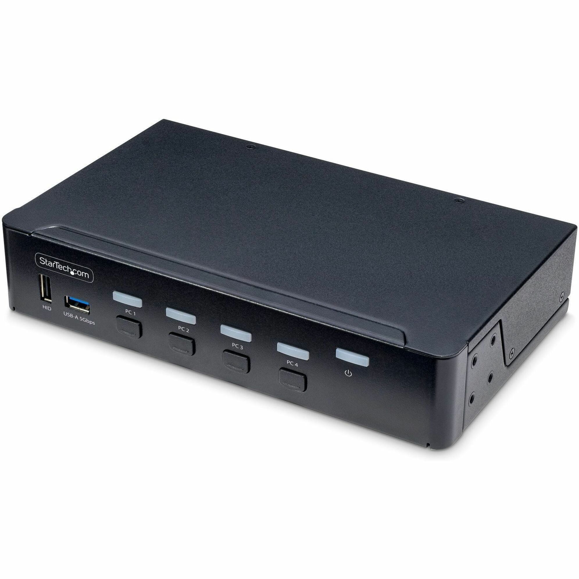 Startech 4-Port DisplayPort KVM Switch, Single 4K 60Hz Monitor, 6x USB Ports, Hotkey & Push-Button Switching, TAA Compliant - 4-Port KVM enables fast switching between USB/DisplayPort-enabled deskt...