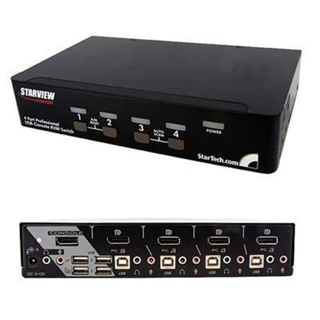 Startech  4-Port Usb Displayport Kvm - Black