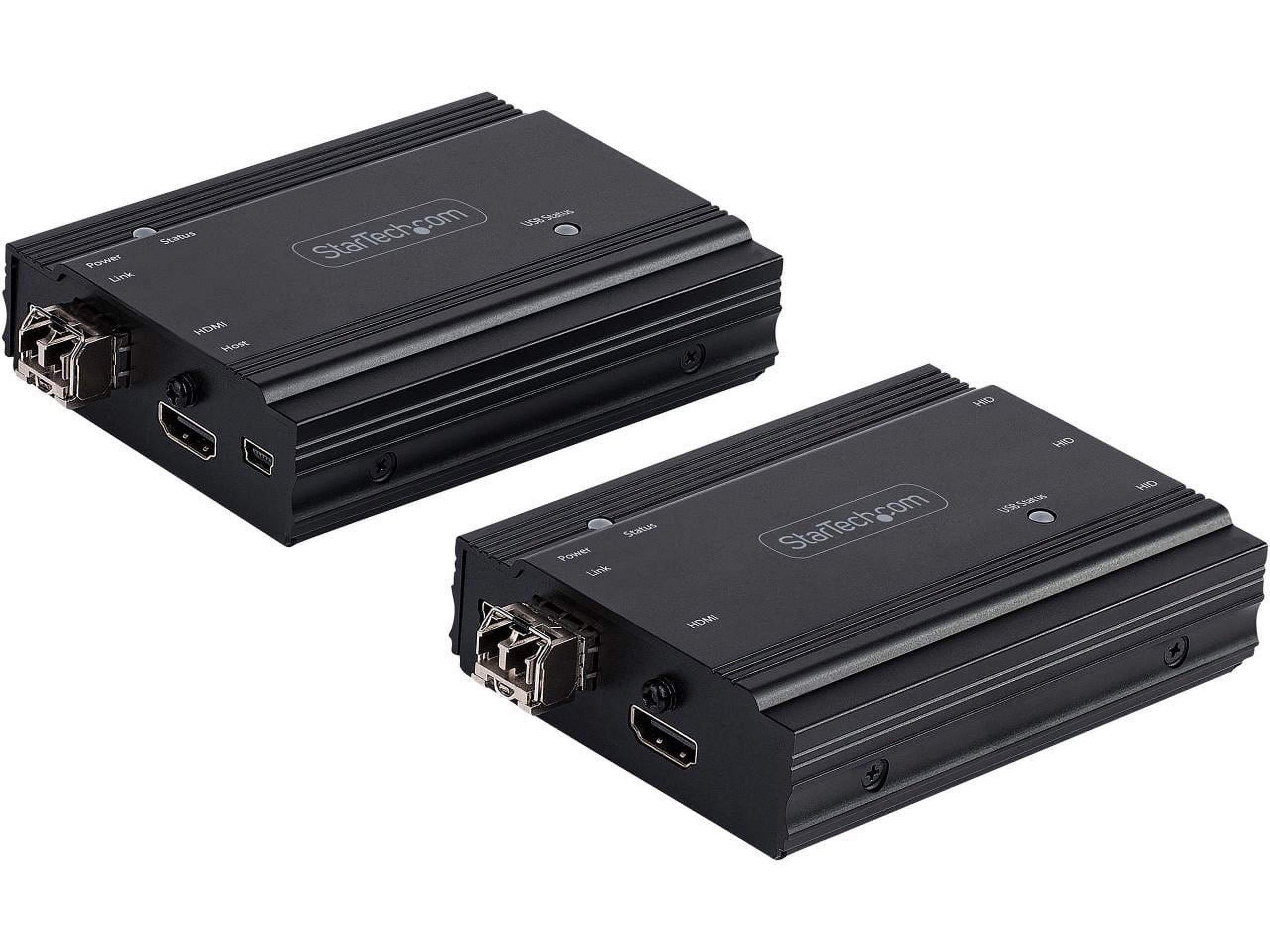 StarTech.com 4K HDMI KVM Extender over Fiber, HDMI Video & USB over Fiber, up to 984ft/300m (MultiMode), 10G MMF SFP+ Modules