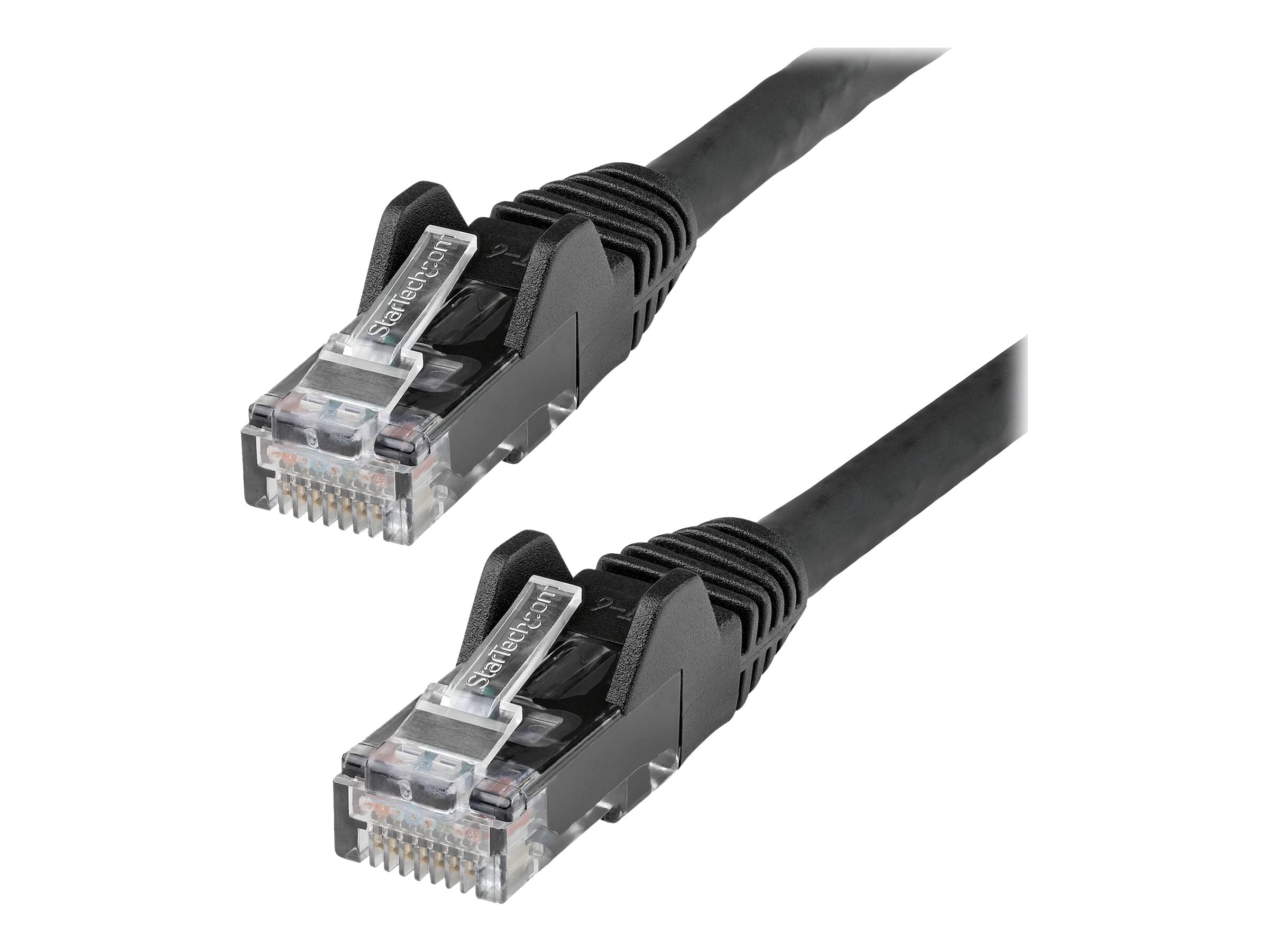 StarTech 50ft (15m) CAT6 Ethernet Cable - LSZH (Low Smoke Zero Halogen) - 10 Gigabit 250Mhz 100W PoE RJ45 UTP Network Patch Cord Snagless w/Strain Relief - Black CAT 6, ETL Verified (N6LPATCH50BK)