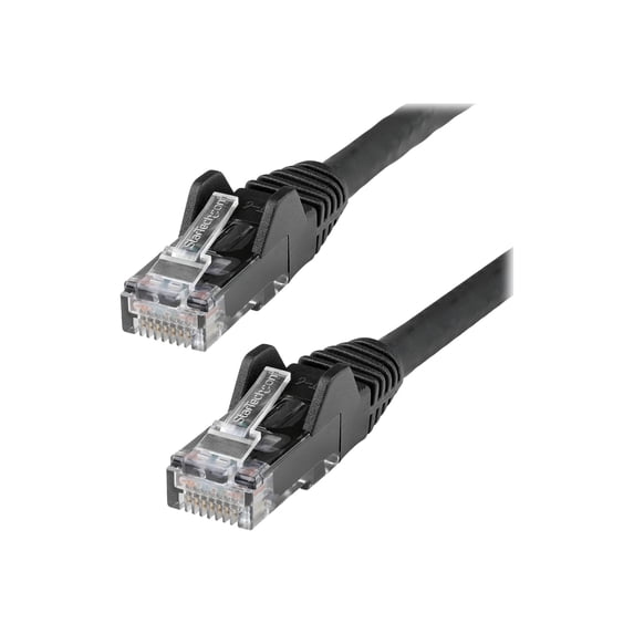 StarTech 50ft (15m) CAT6 Ethernet Cable - LSZH (Low Smoke Zero Halogen) - 10 Gigabit 250Mhz 100W PoE RJ45 UTP Network Patch Cord Snagless w/Strain Relief - Black CAT 6, ETL Verified (N6LPATCH50BK)