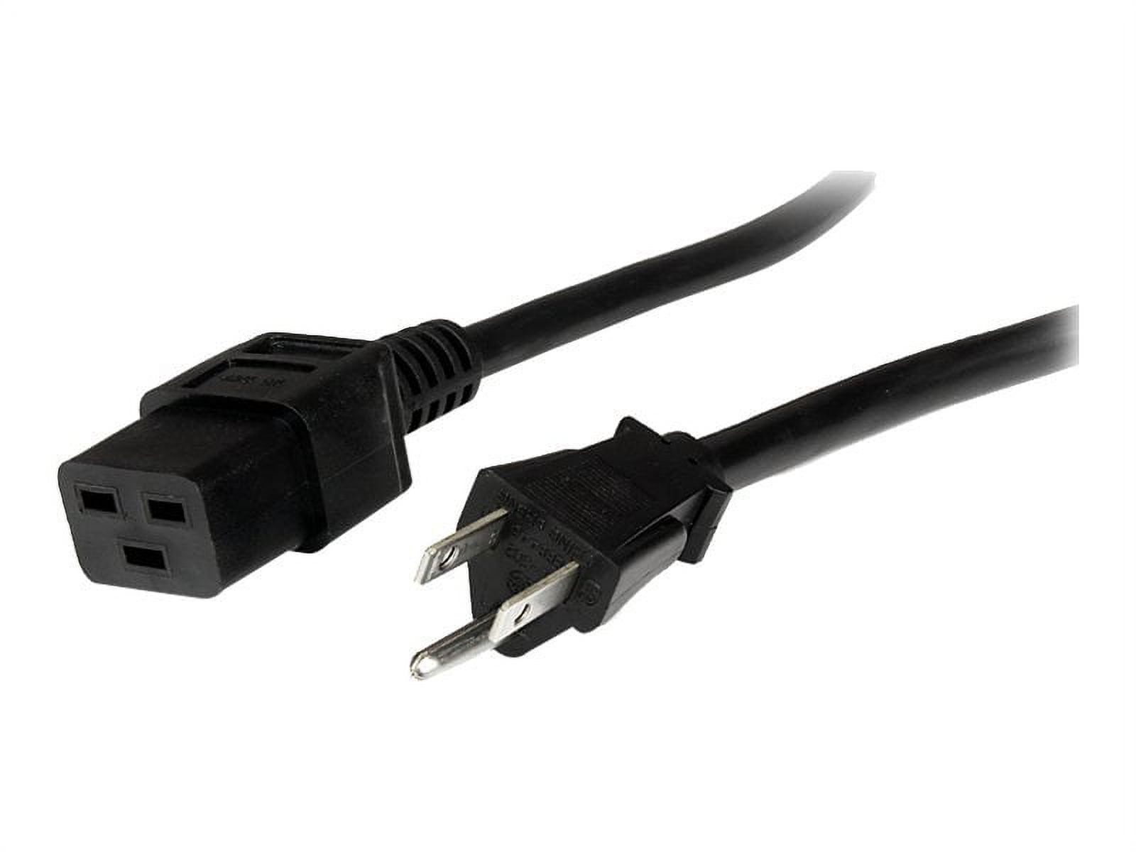 Startech 8 ft Computer Power Cord - NEMA 5-15P to IEC 320 C19 - 8ft - NEMA 5-15P - IEC 60320 C19 125V AC - 15A - Black