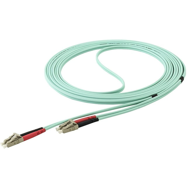 Startech.Com Aqua OM4 Duplex Multimode Fiber Optic Cable - 100 Gb - 50/ ...