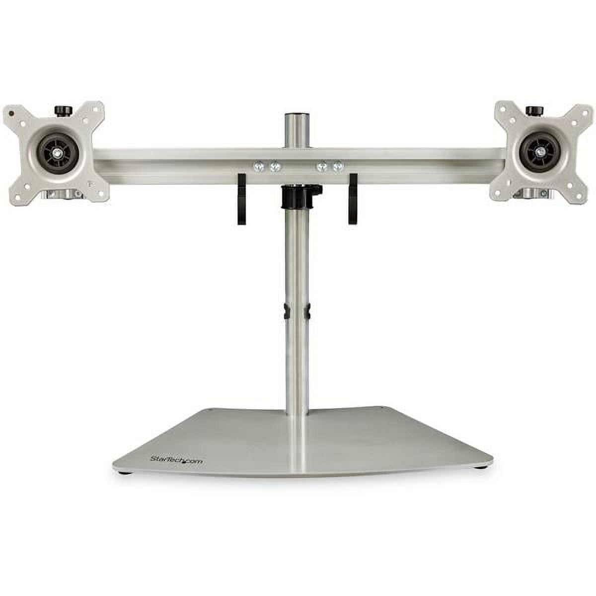 DUAL MNTR STAND HORIZONTAL FOR UP TO 24IN MNTR SILVER