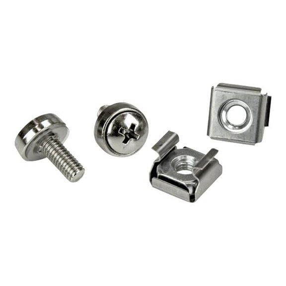 StarTech 100 Pkg M5 Mounting Screws and Cage Nuts for Server Rack Cabinet (CABSCREWM52)