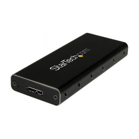 StarTech.com SM21BMU31C3 M.2 SSD Enclosure for M.2 SATA SSDs - USB 3.1 (10Gbps) with USB-C Cable - External Enclosure for USB-C Host - Aluminum