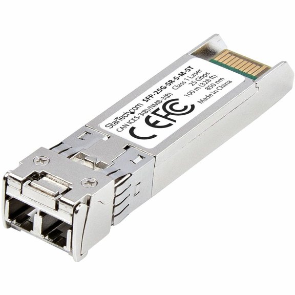 StarTech MSA-Compliant SFP-25G-SR-S SFP28 Module, 25Gb Multimode Fiber (MMF), 25GBASE-SR LC Transceiver, 850nm, 100m (328ft), DDM/DOM