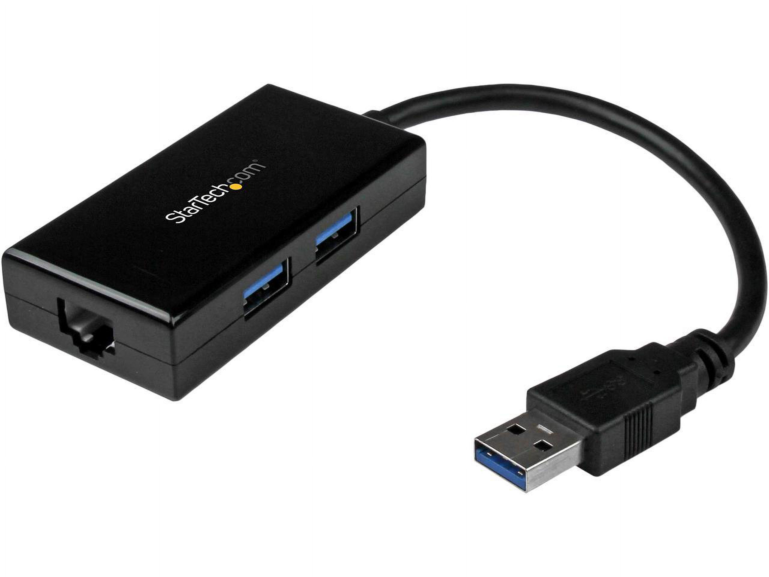 Startech USB 3.0 to Gigabit Network Adapter with Built-In 2-Port USB Hub - Native Driver Support (Windows, Mac and Chrome OS) - Add Gigabit Ethernet connectivity and two USB 3.0 ports to your lapto... - image 1 of 6