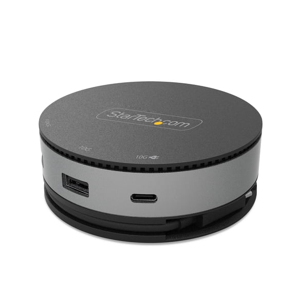 StarTech.com USB C Multiport Adapter, Black and Gray