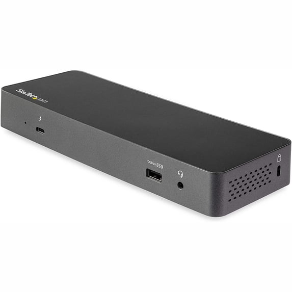 Startech Universal Thunderbolt 3 or USB-C Host Docking Station - Dual Monitor 4K DisplayPort - 60W Power Delivery - TB3 / USB 3.1 Gen 2 Type-C Dock - Mac & Windows