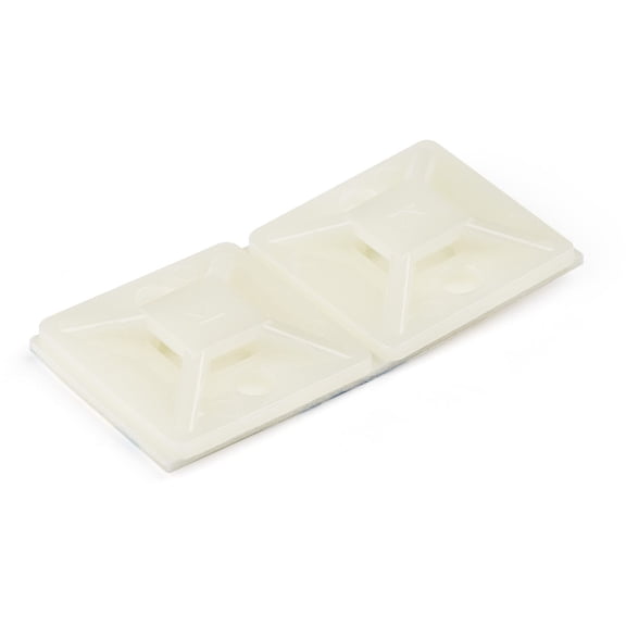 Startech.com 100 Pack Cable Tie Mounts With Adhesive Tape For 0.18 In. (4.6 Mm) Wide Ties, Nylon/plastic Zip Tie Mounts, Electrical/network Cable Wrap Mounts / 94v-2 Fire & Ul Rated Taa - Nylon 66