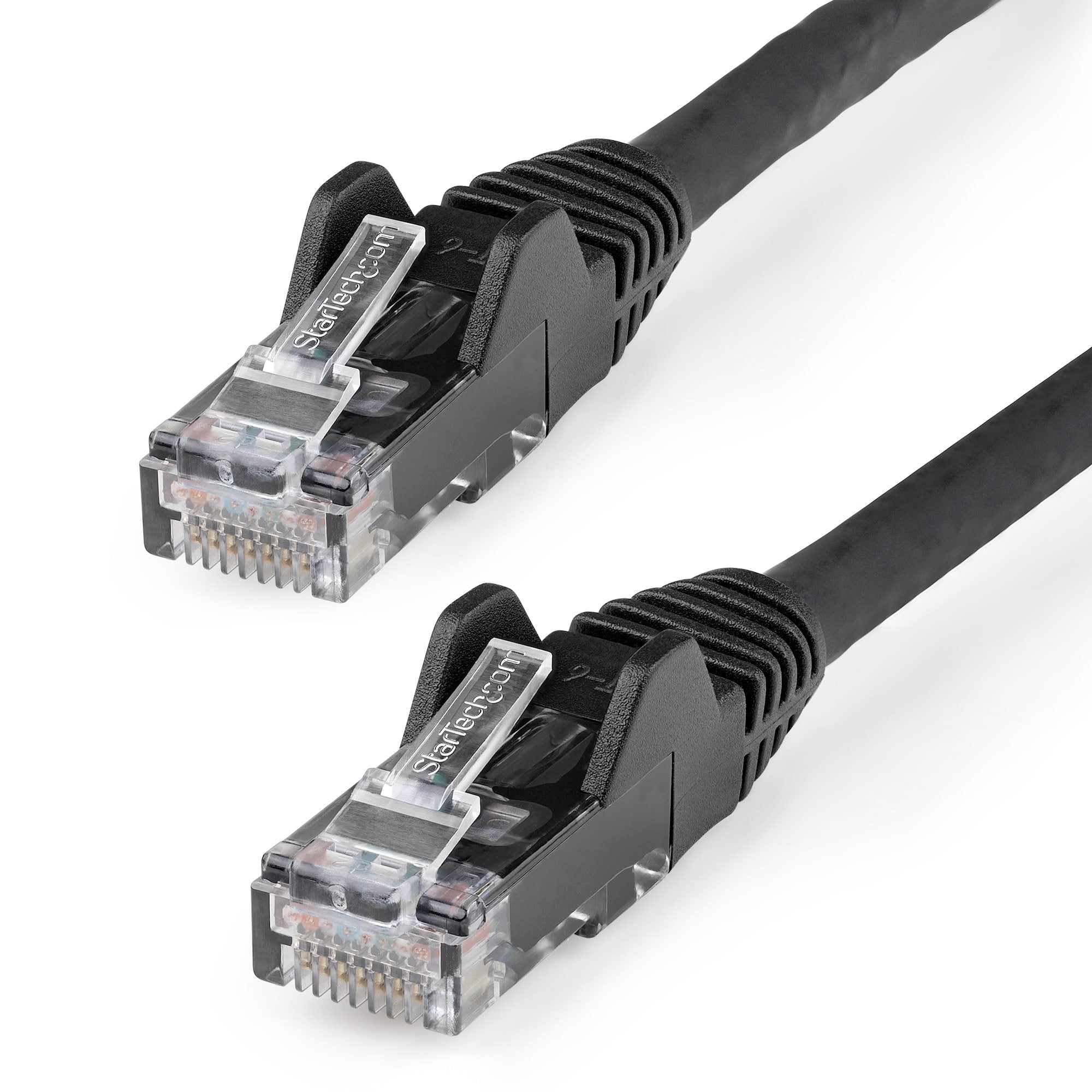 StarTech 25ft (7.6m) CAT6 Ethernet Cable - LSZH (Low Smoke Zero Halogen) - 10 Gigabit 250Mhz 100W PoE RJ45 UTP Network Patch Cord Snagless w/Strain Relief - Black CAT 6 ETL Verified (N6LPATCH25BK)