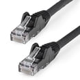 thumbnail image 1 of StarTech 25ft (7.6m) CAT6 Ethernet Cable - LSZH (Low Smoke Zero Halogen) - 10 Gigabit 250Mhz 100W PoE RJ45 UTP Network Patch Cord Snagless w/Strain Relief - Black CAT 6 ETL Verified (N6LPATCH25BK), 1 of 10