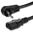 thumbnail image 1 of Startech.com 3 Ft. Cord - Right-angle Nema 5-15p To C13 - Cable - Iec 60320 C13 Straight To Nema 5-15p (p) Right-angled - 125 V - 10 A - 3 Ft - Black, 1 of 4