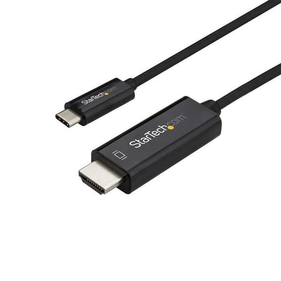 Startech.com 3ft (1m) C To Hdmi Cable, 4k 60hz Type C To Hdmi 2.0 Video Adapter Cable, Thunderbolt 3 Compatible, Lptop To Hdmi Monitor/display, Dp 1.2 Alt Mode Hbr2 Cable, Black - 4k Type-c